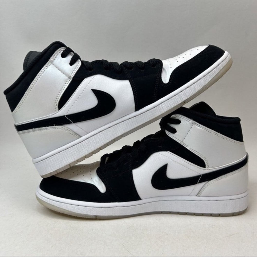 Men's Black and White Air Jordan 1 Size 14